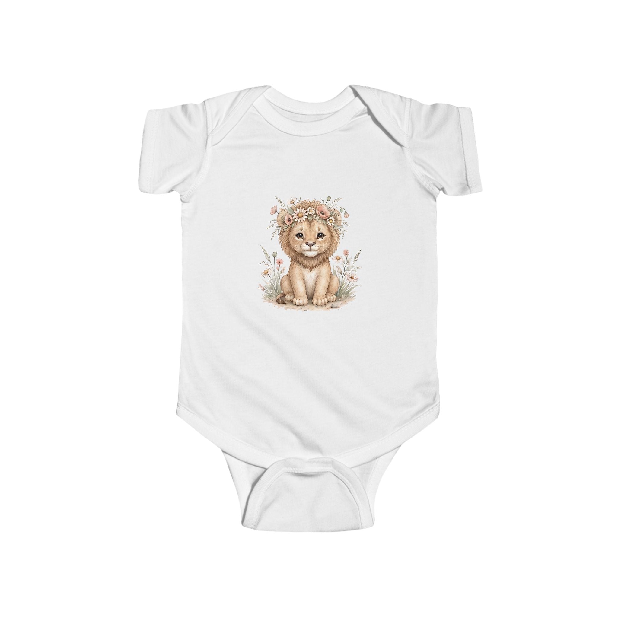 Babella™ Safari Floral Lion Baby Bodysuit