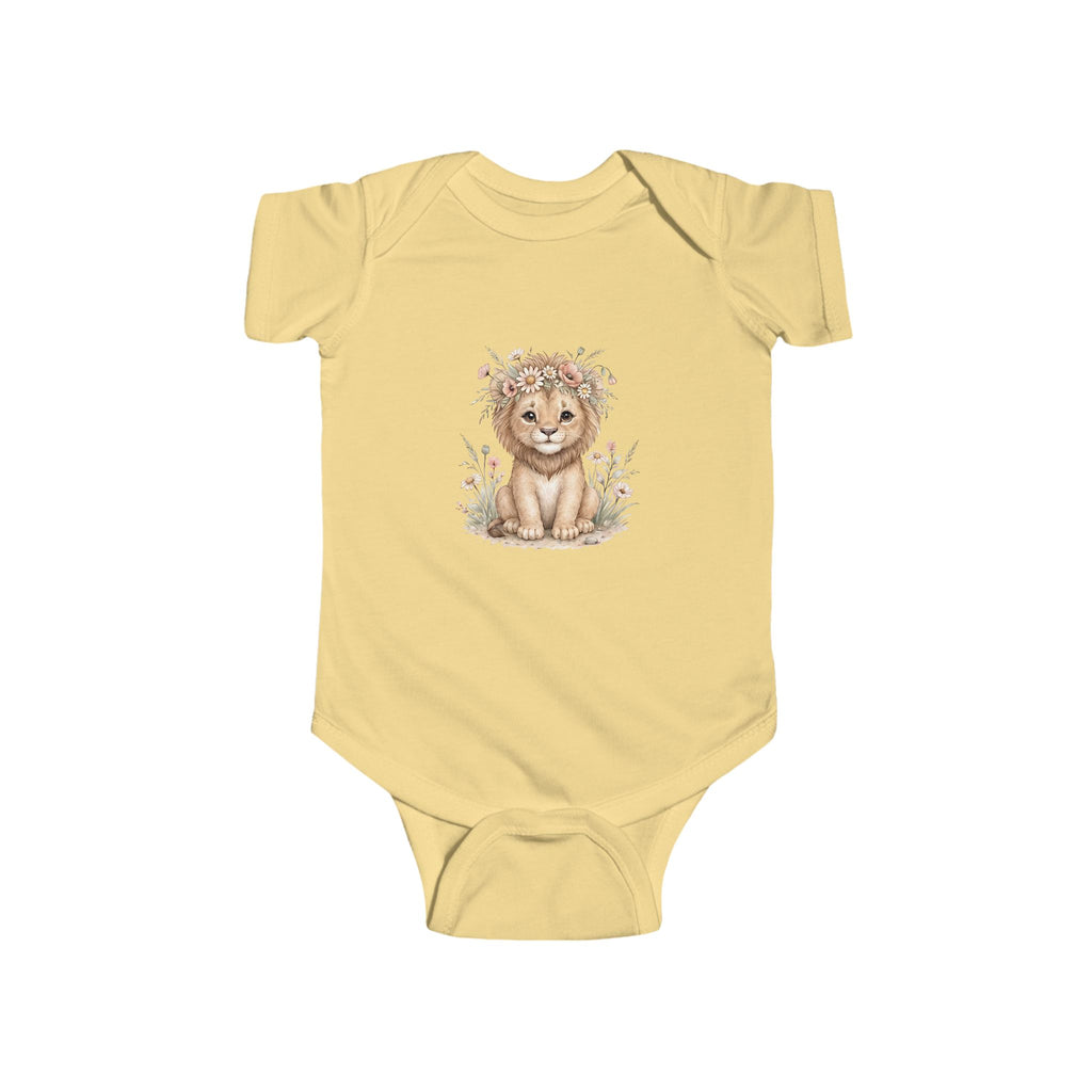 Babella™ Safari Floral Lion Baby Bodysuit