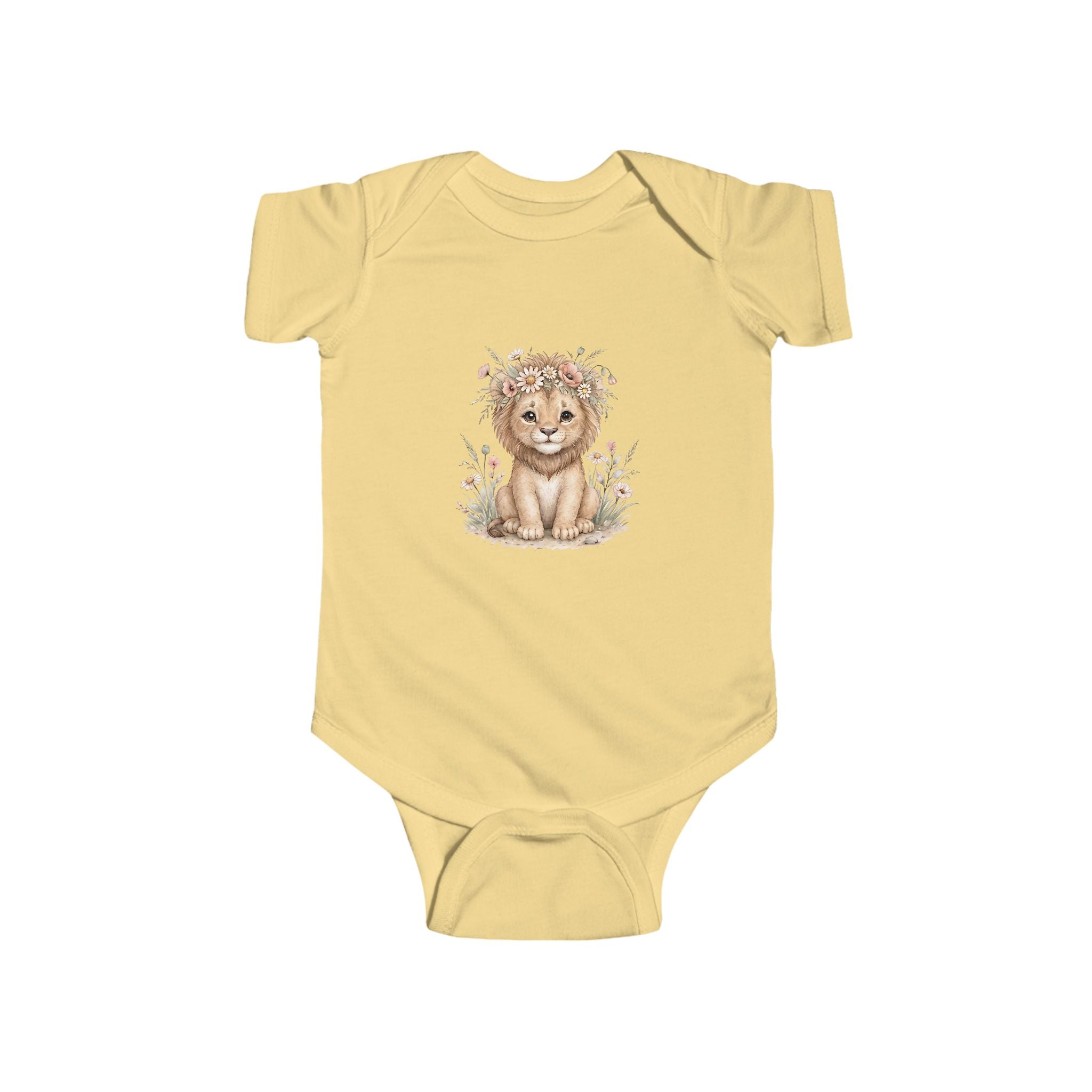 Babella™ Safari Floral Lion Baby Bodysuit