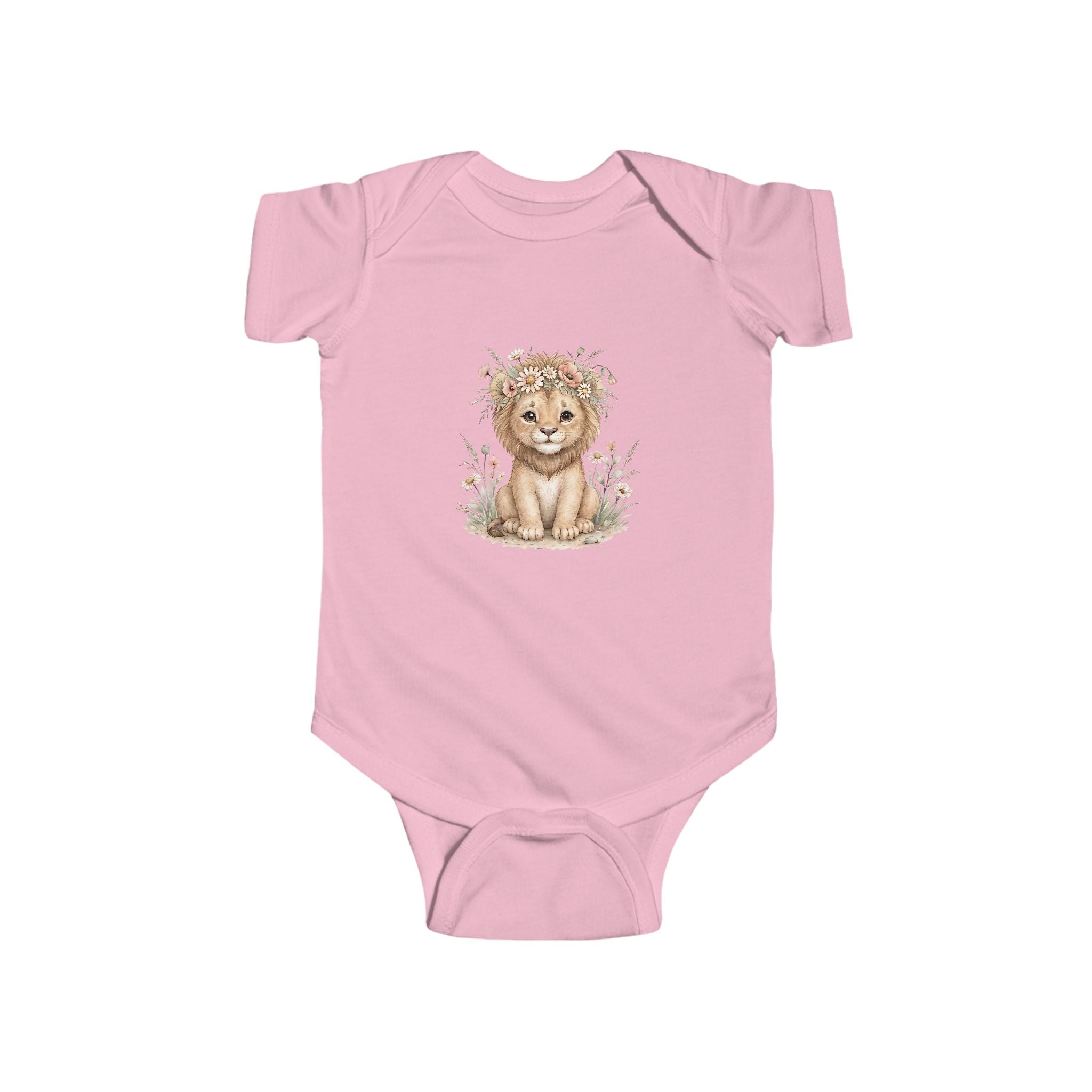 Babella™ Safari Floral Lion Baby Bodysuit
