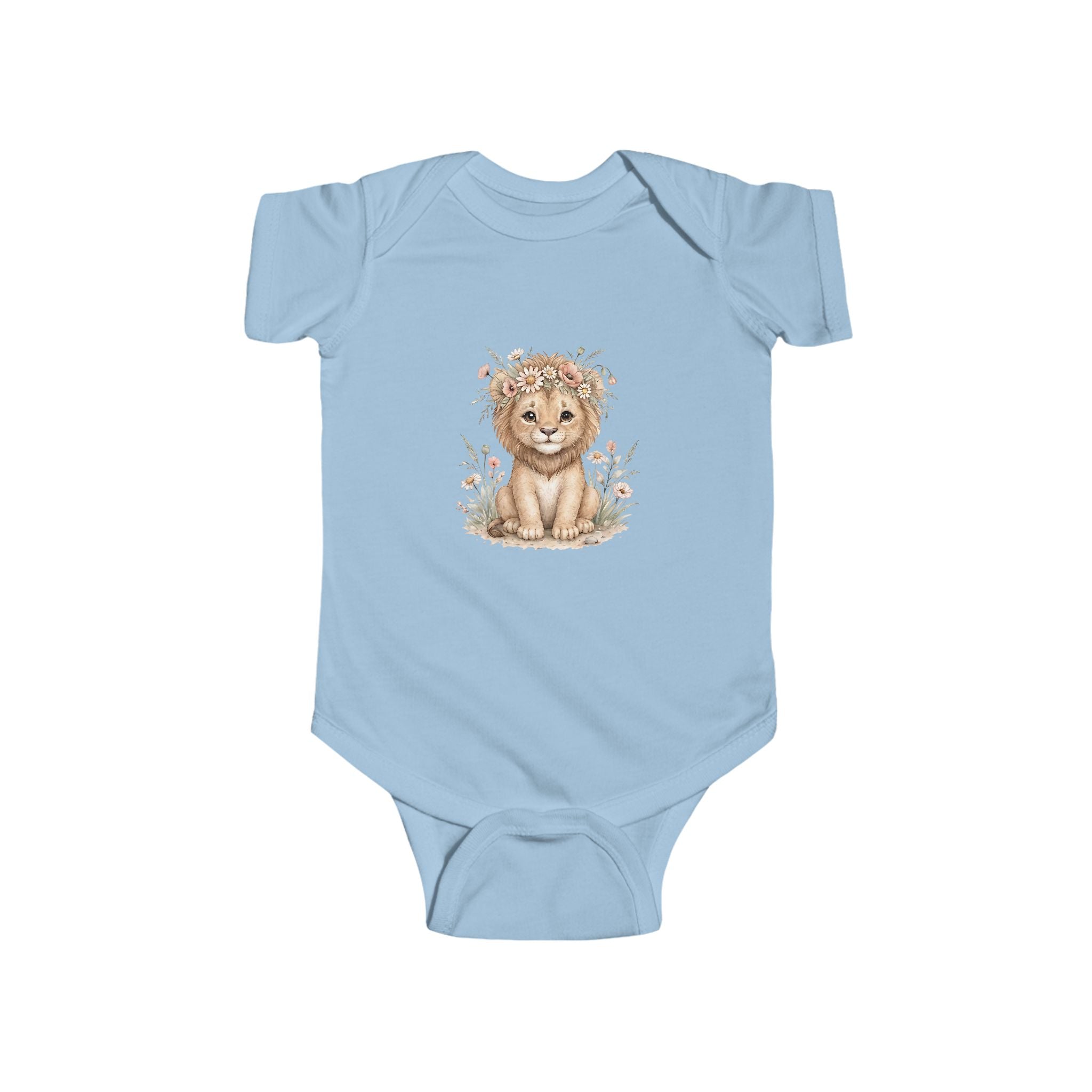 Babella™ Safari Floral Lion Baby Bodysuit