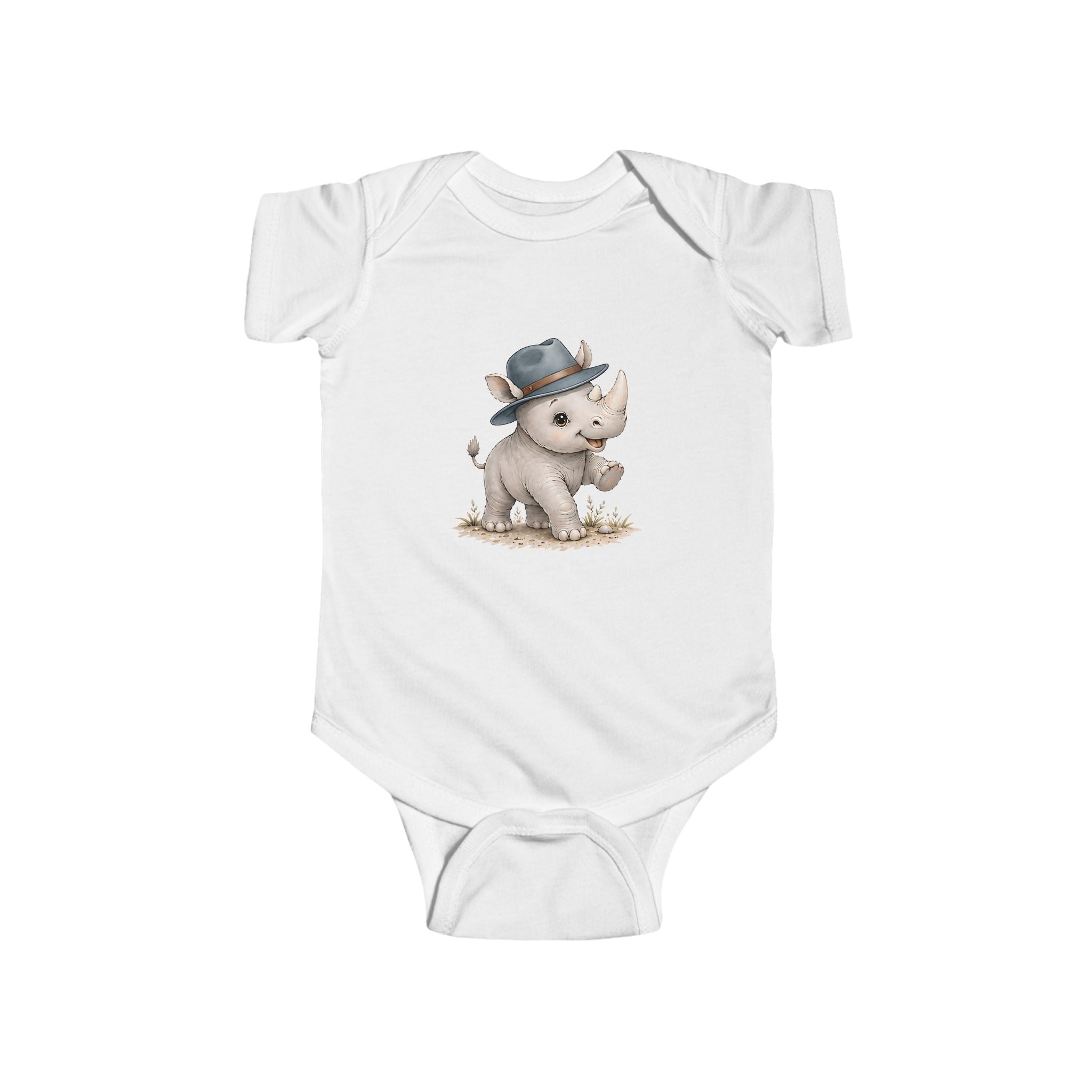Babella™ Safari Explorer Rhino Baby Bodysuit