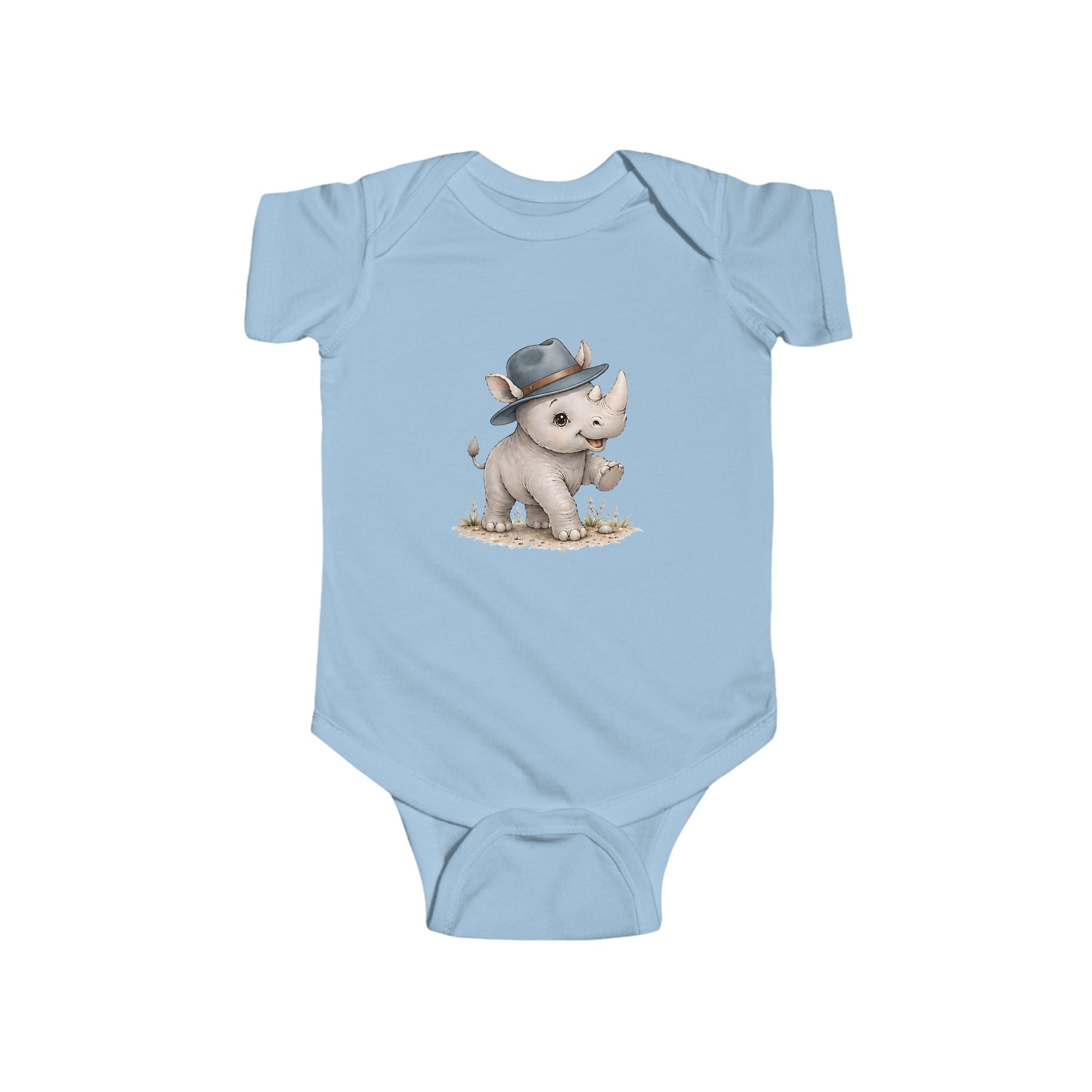 Babella™ Safari Explorer Rhino Baby Bodysuit