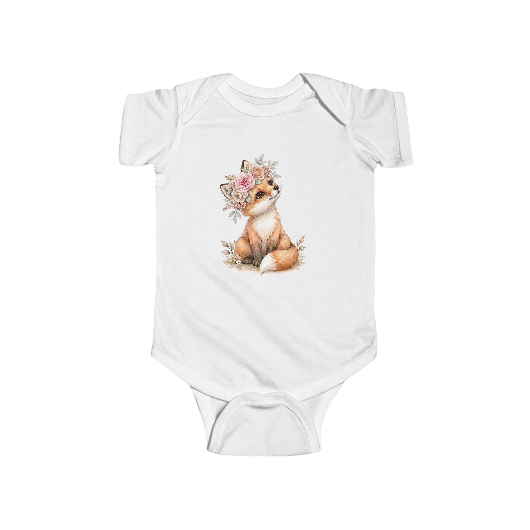Babella™ Safari Floral Fox Baby Bodysuit