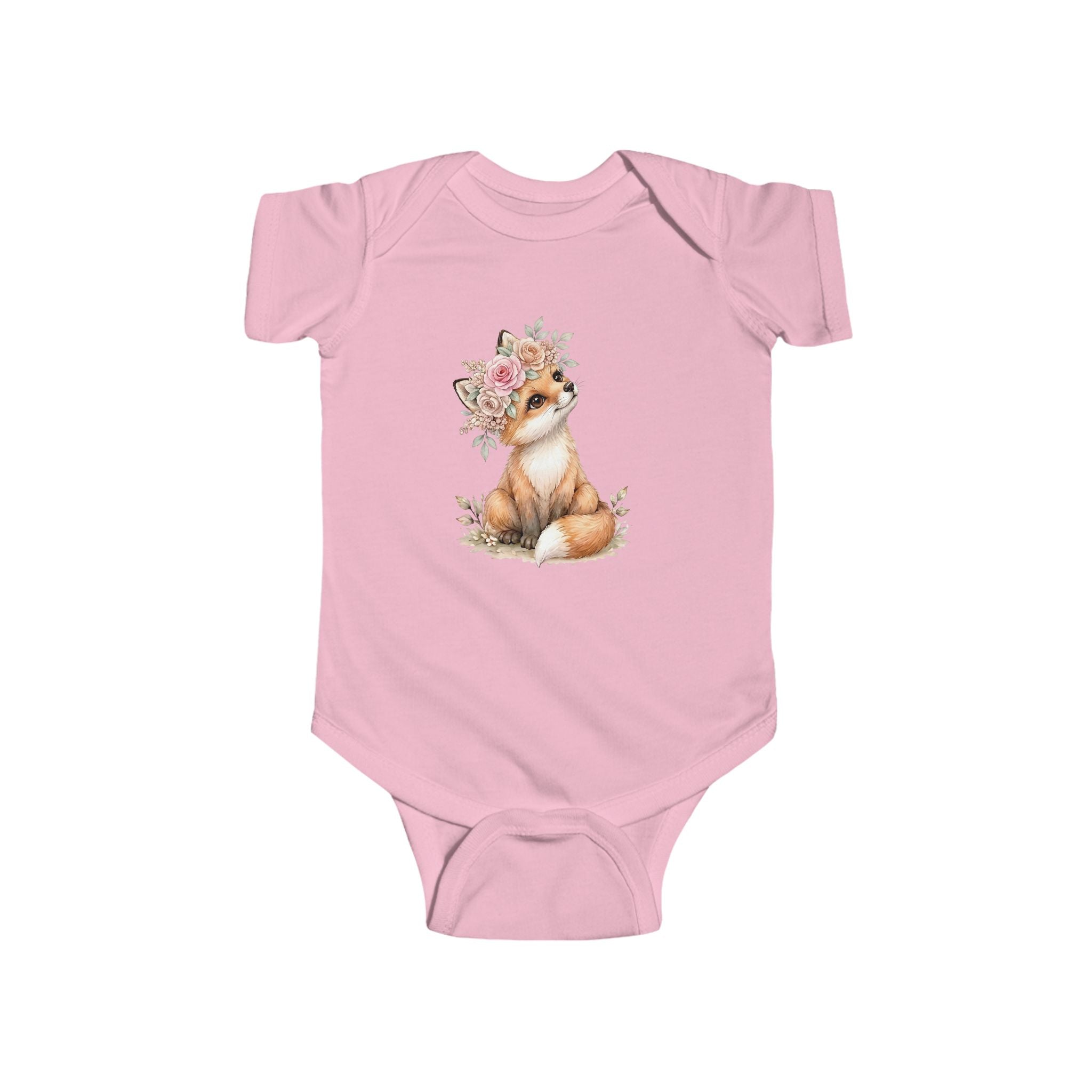 Babella™ Safari Floral Fox Baby Bodysuit