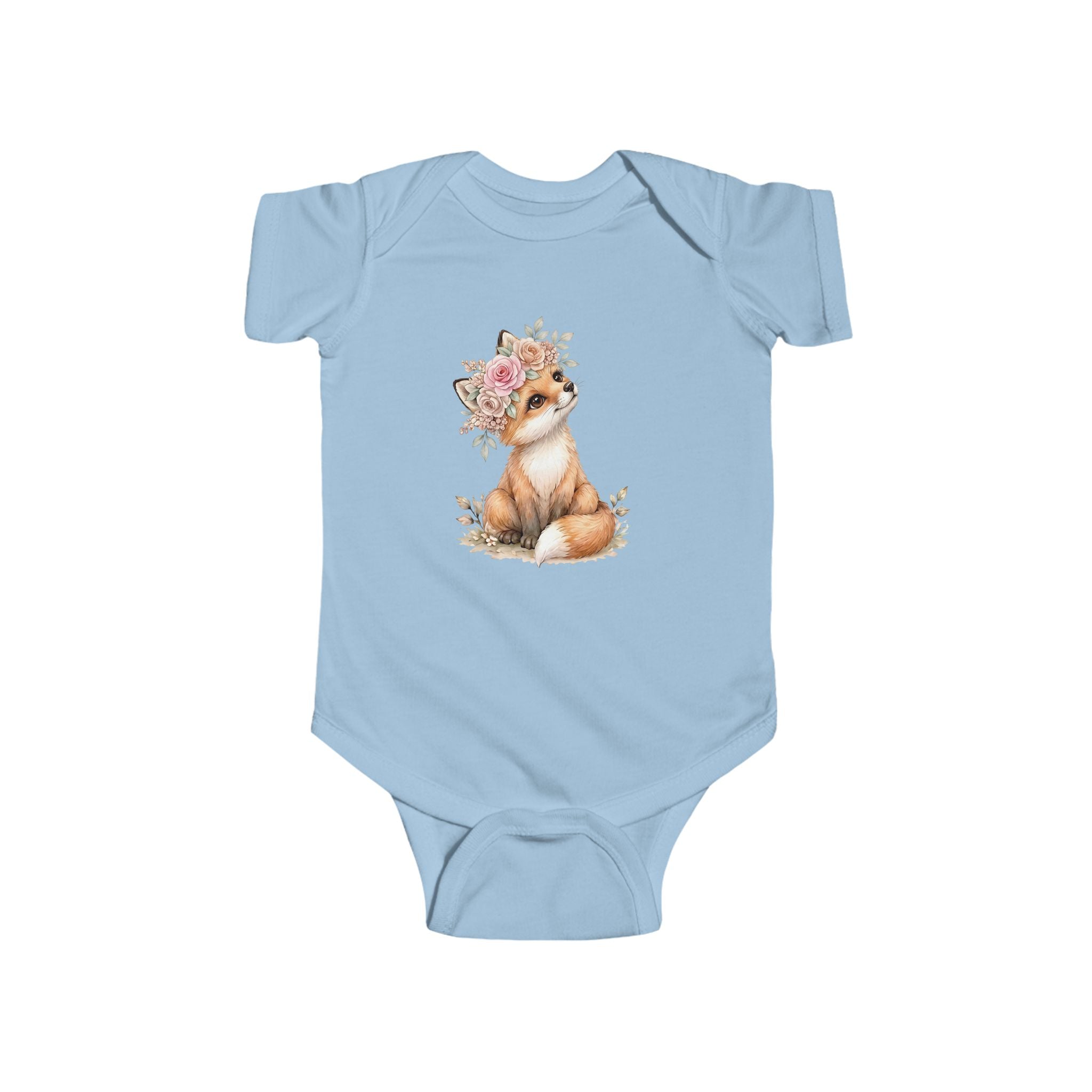 Babella™ Safari Floral Fox Baby Bodysuit