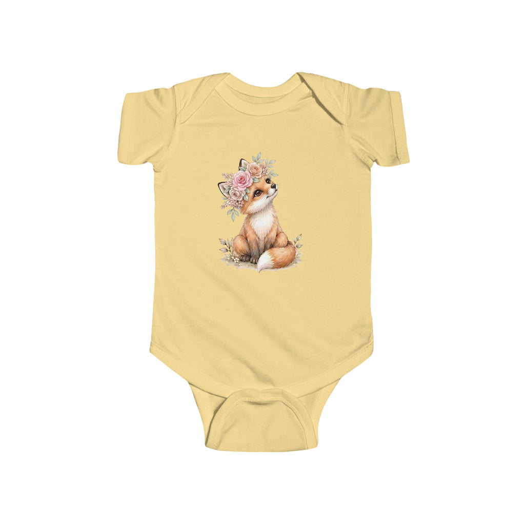Babella™ Safari Floral Fox Baby Bodysuit