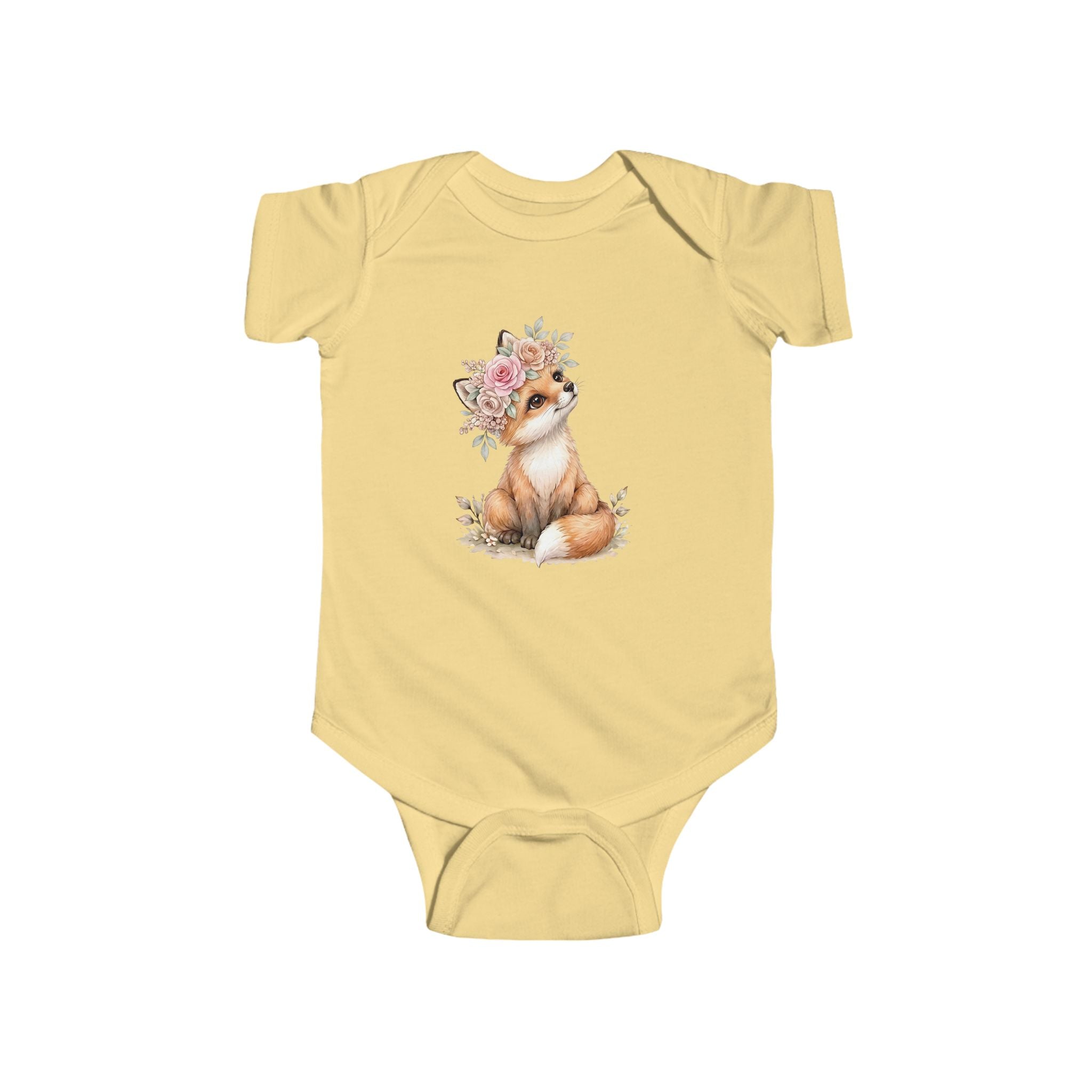Babella™ Safari Floral Fox Baby Bodysuit