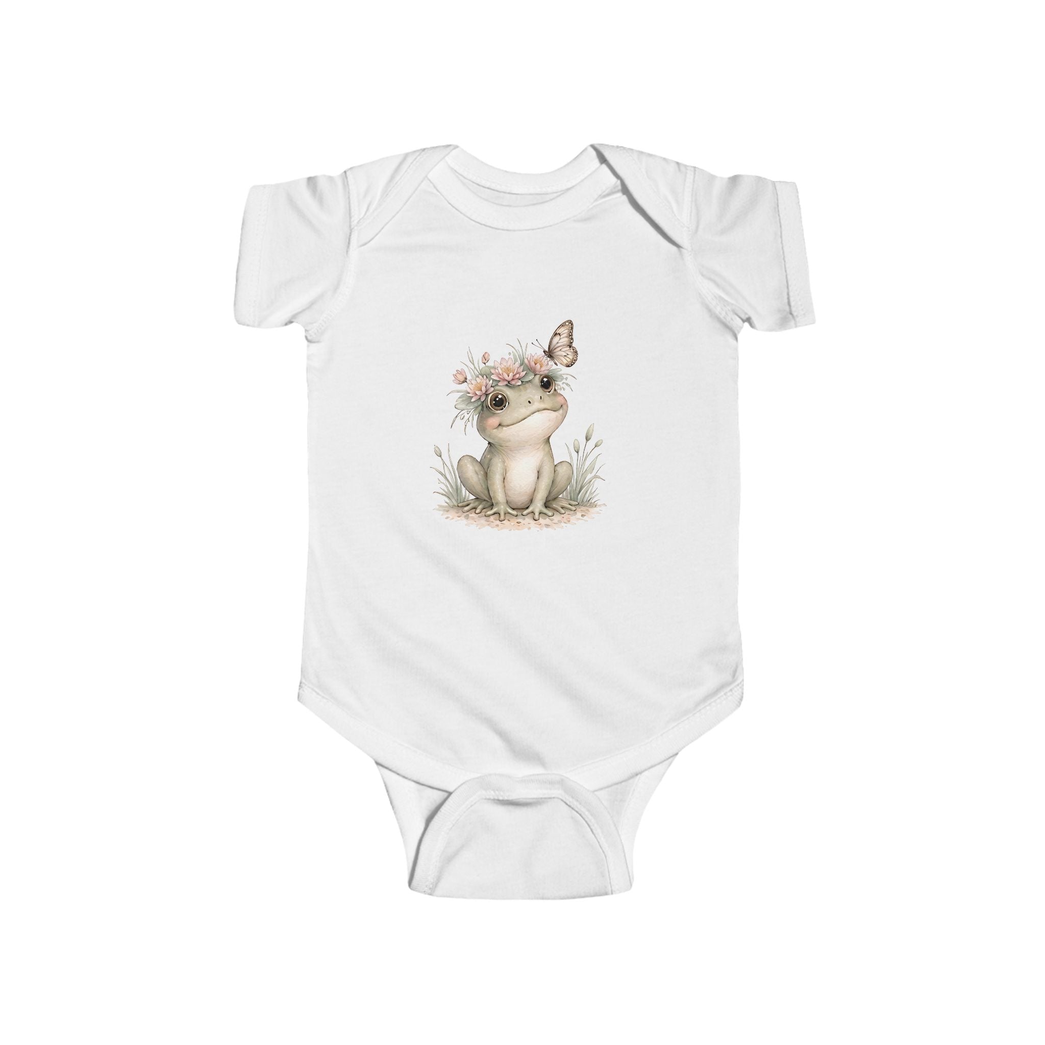 Babella™ Safari Floral Frog Baby Bodysuit