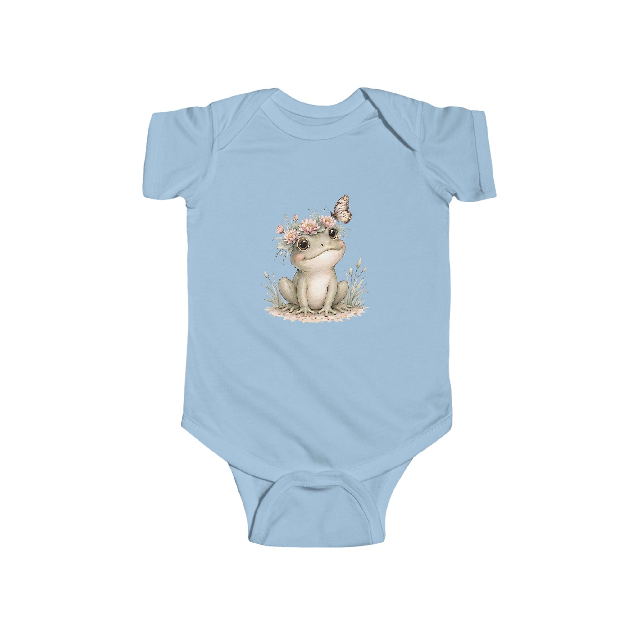 Babella™ Safari Floral Frog Baby Bodysuit