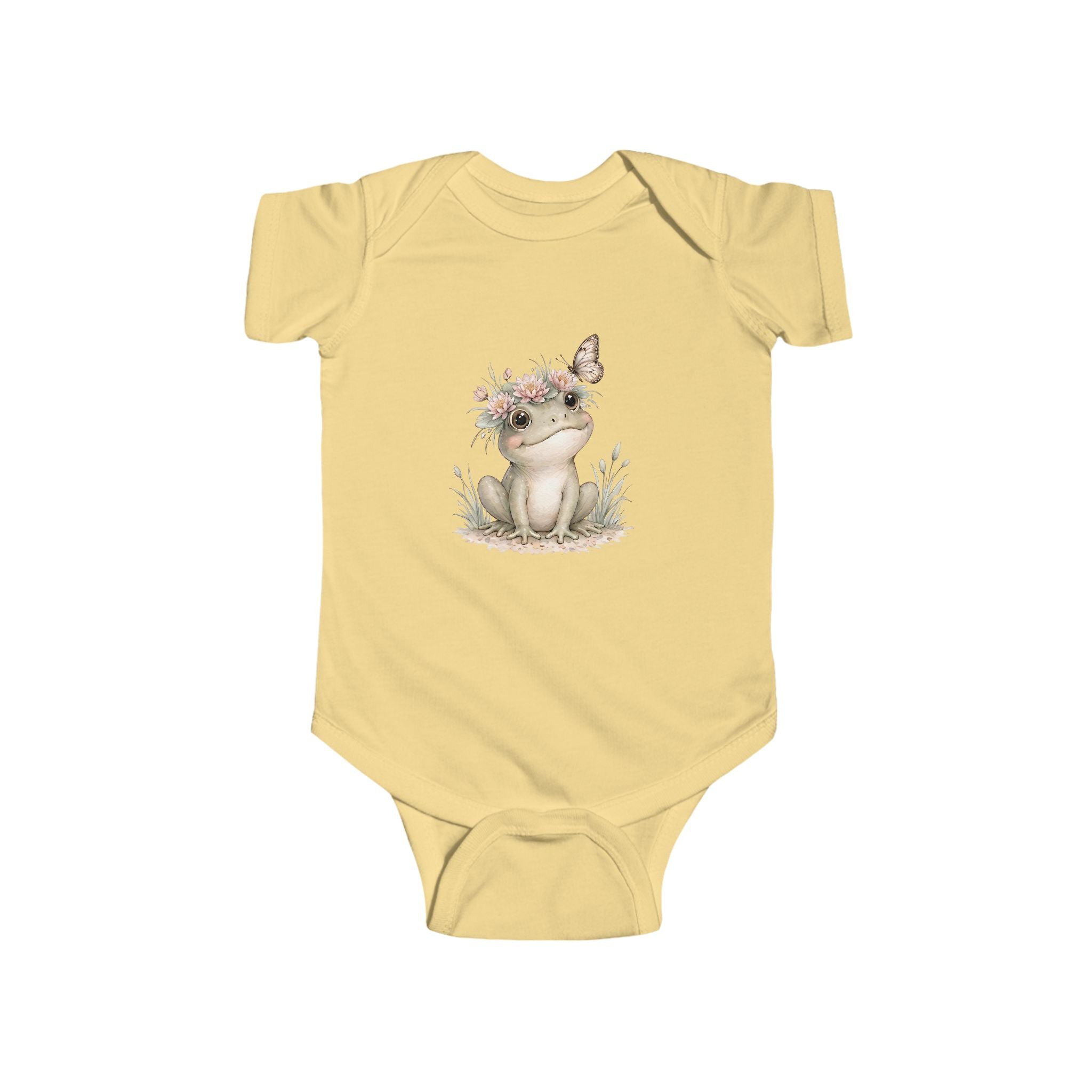 Babella™ Safari Floral Frog Baby Bodysuit