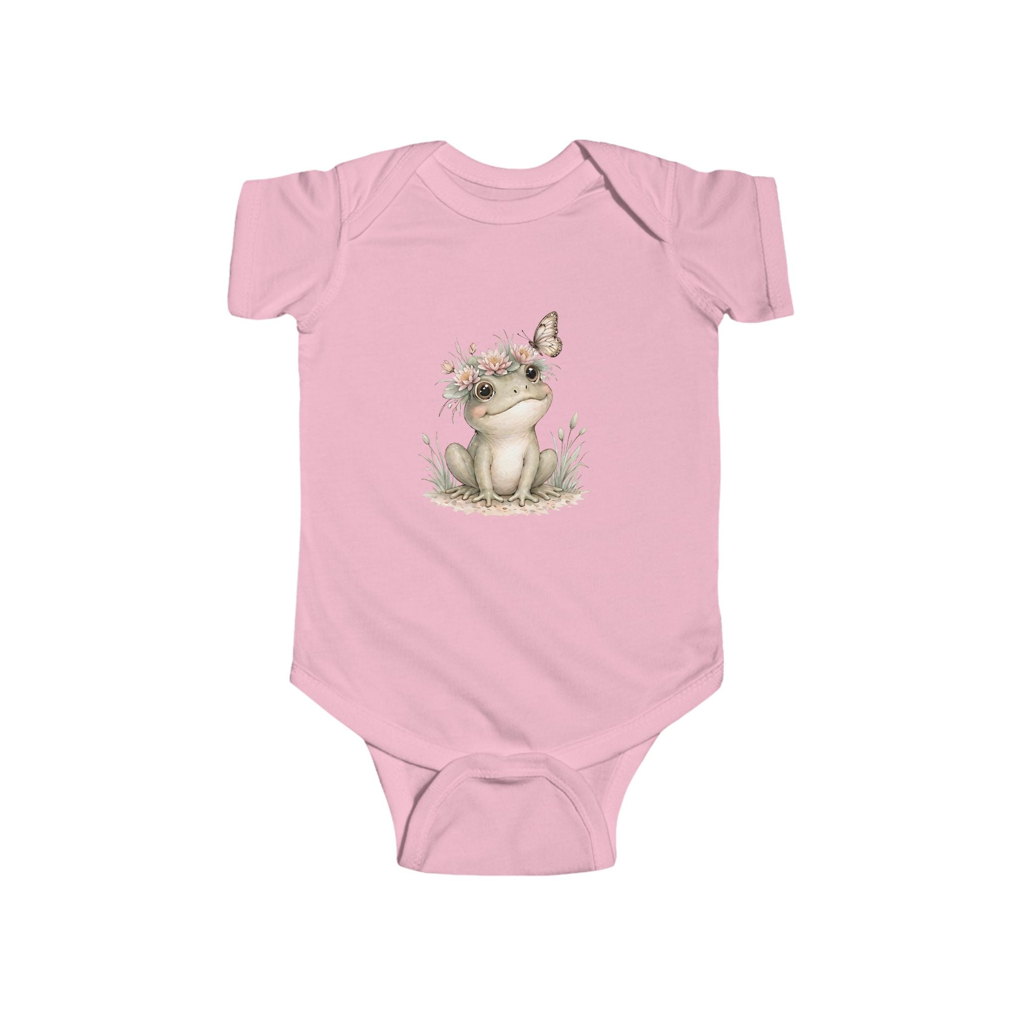 Babella™ Safari Floral Frog Baby Bodysuit