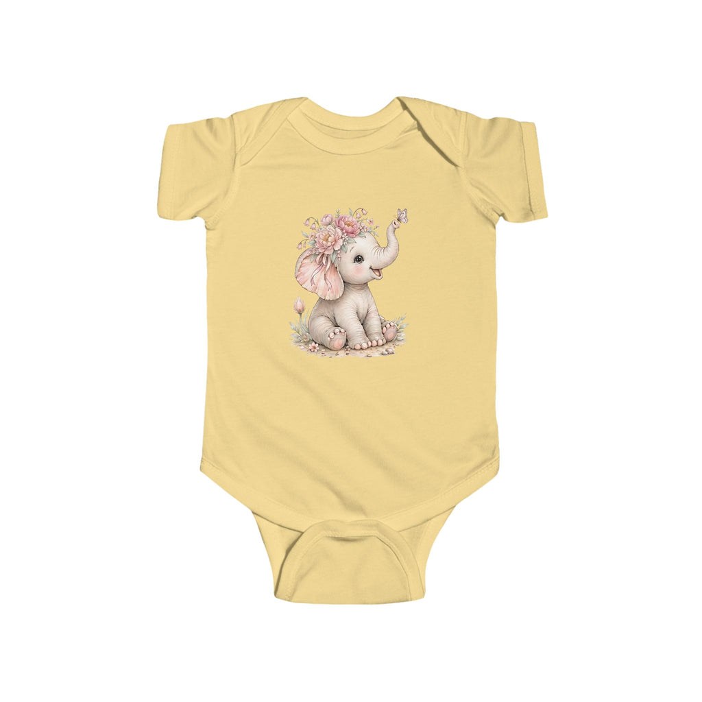 Babella™ Safari Floral Elephant Baby Bodysuit