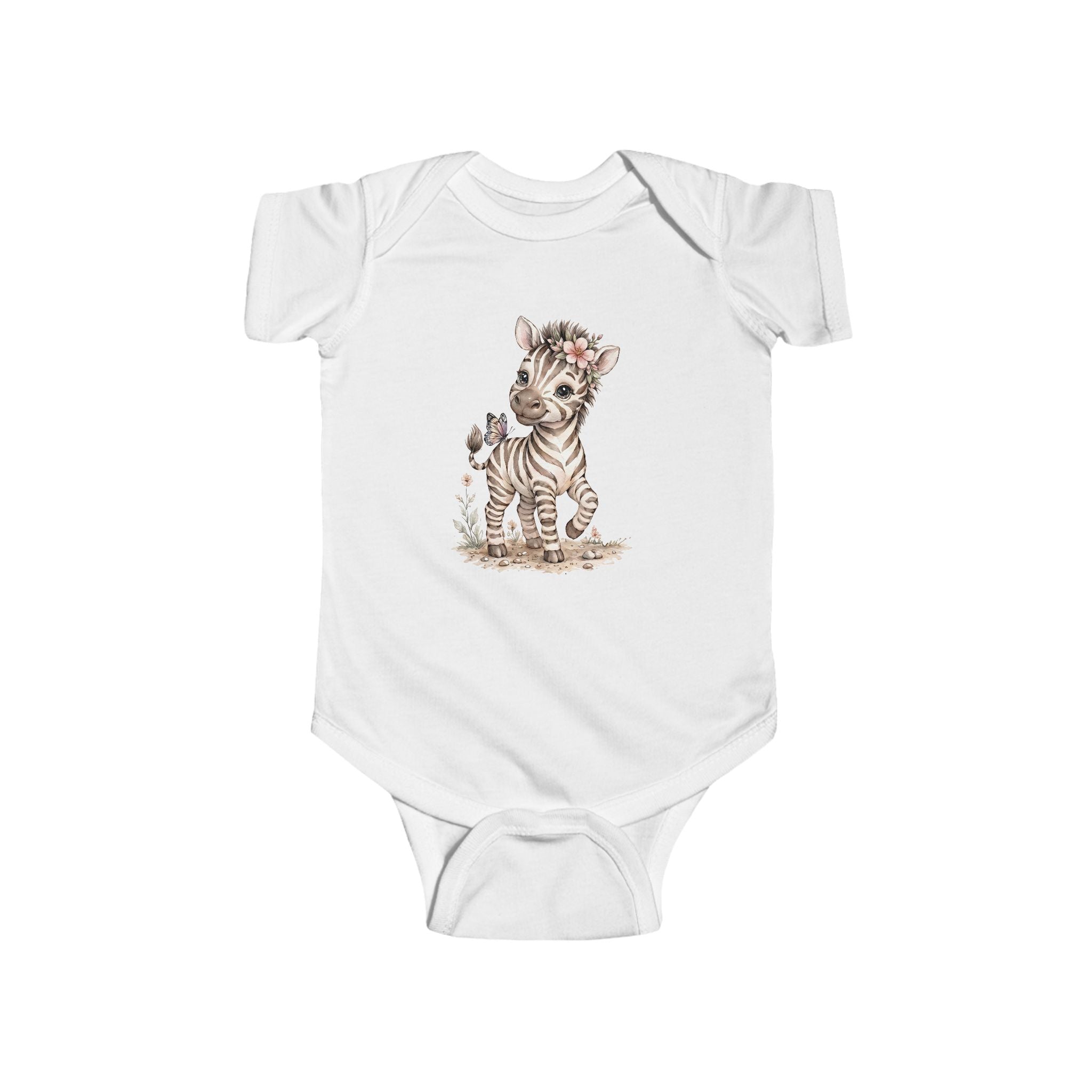 Babella™ Safari Floral Zebra Baby Bodysuit