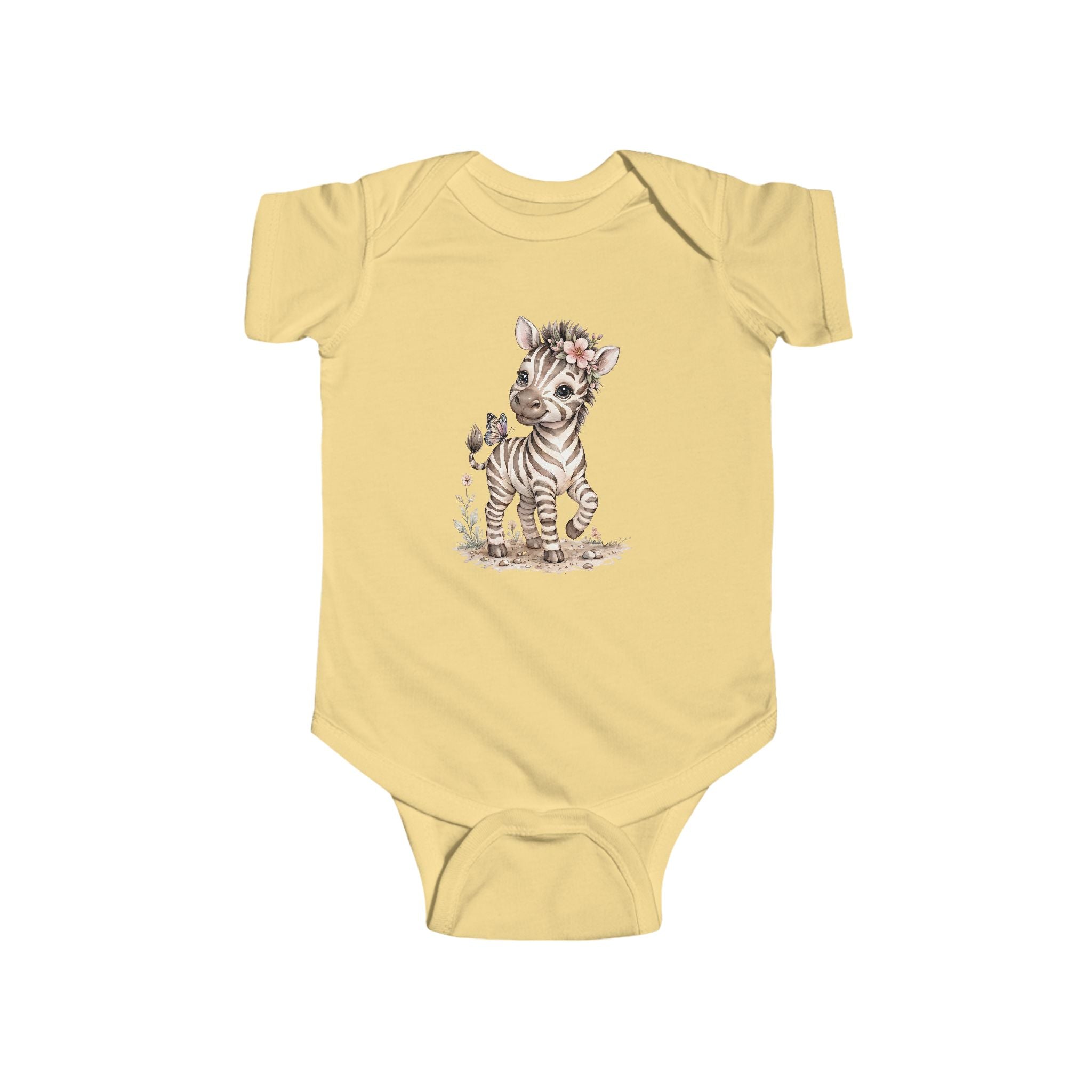Babella™ Safari Floral Zebra Baby Bodysuit