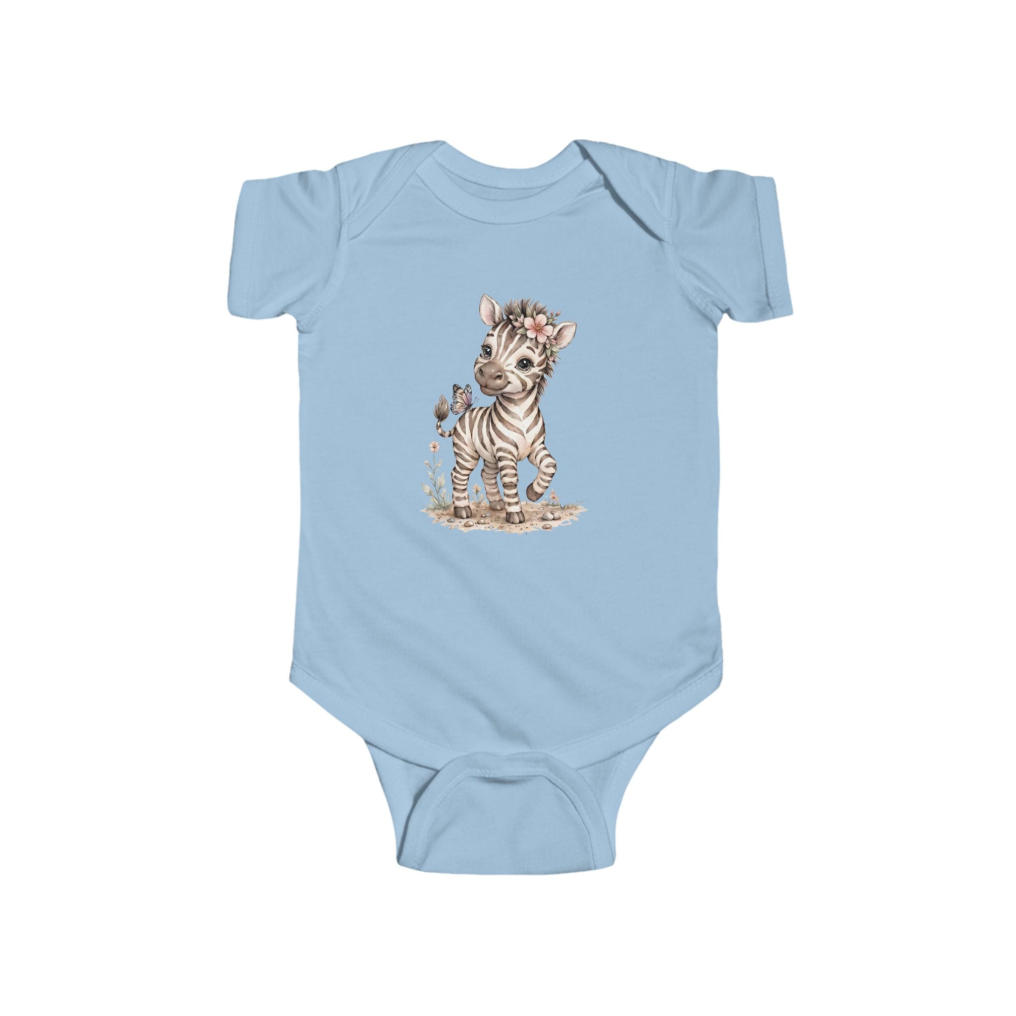 Babella™ Safari Floral Zebra Baby Bodysuit