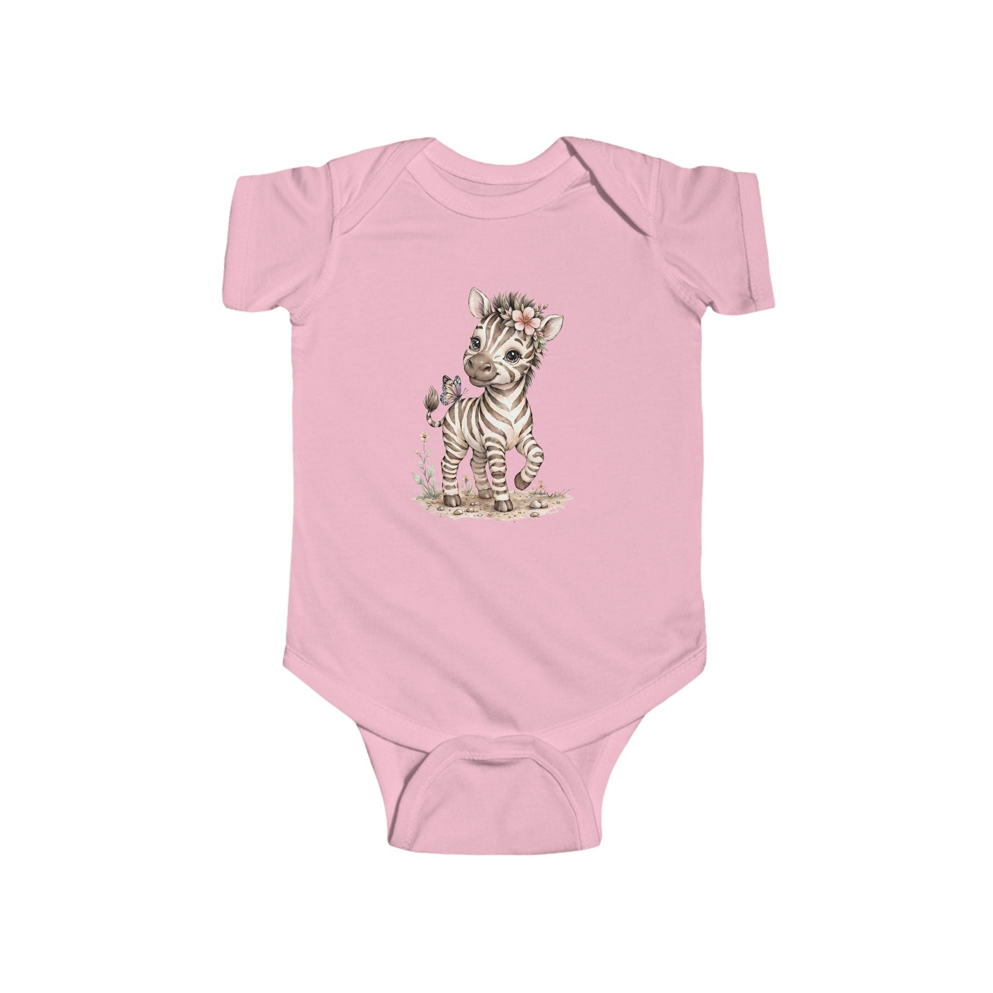 Babella™ Safari Floral Zebra Baby Bodysuit