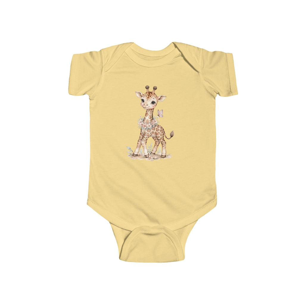 Babella™ Safari Floral Giraffe Baby Bodysuit